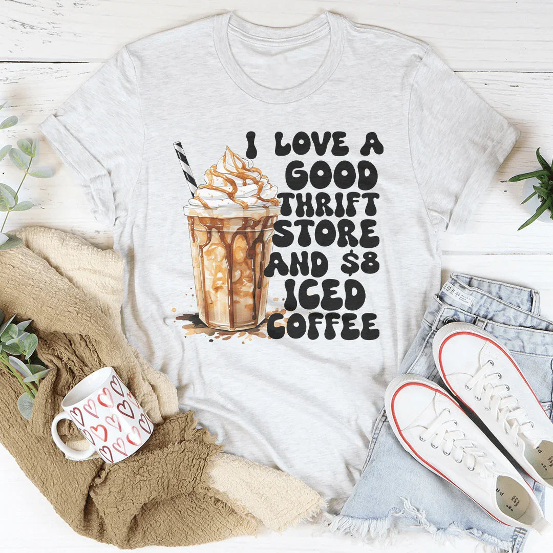 Me encantan las tiendas de segunda mano y la camiseta de café helado de $8