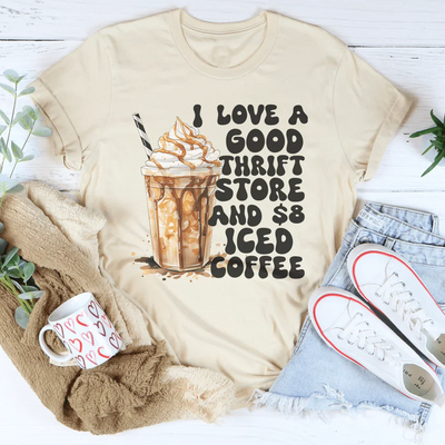 Me encantan las tiendas de segunda mano y la camiseta de café helado de $8