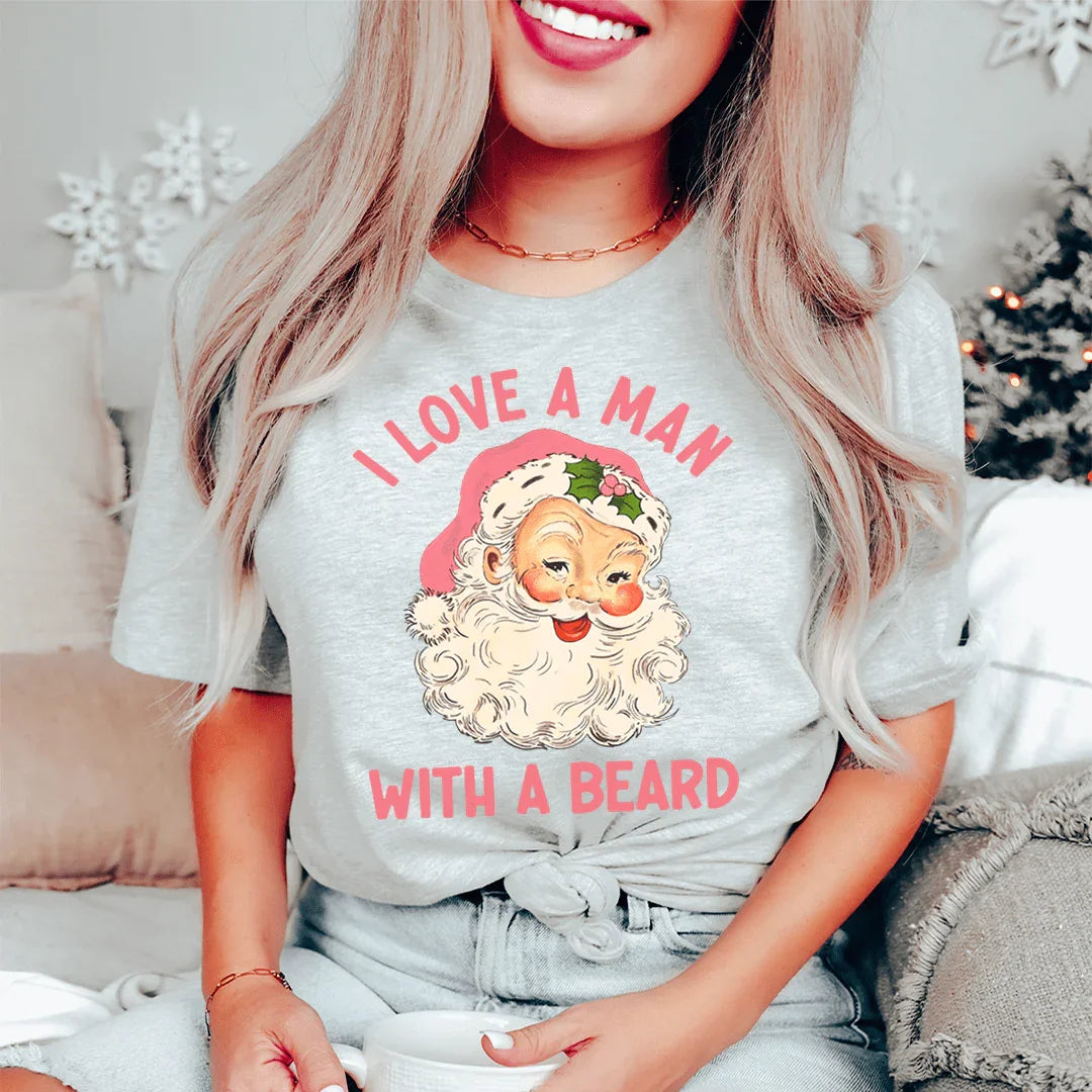 Camiseta "Me encanta un hombre con barba"