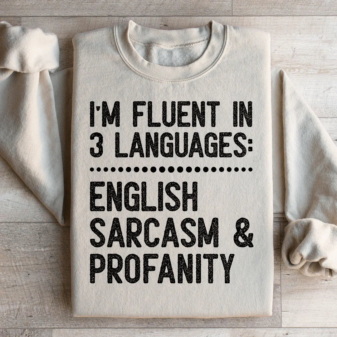 Sudadera con fluidez en 3 idiomas