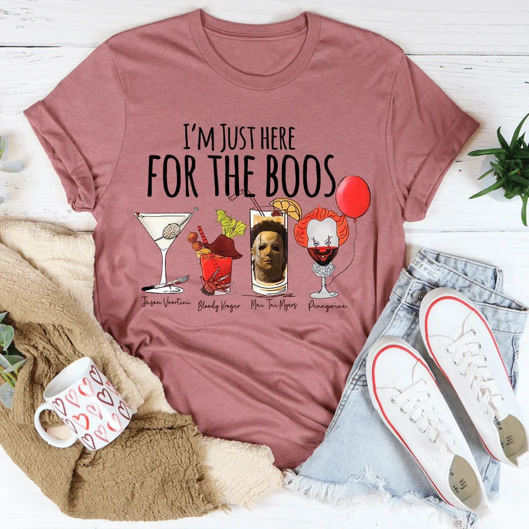 Camiseta "Solo estoy aquí por los abucheos"