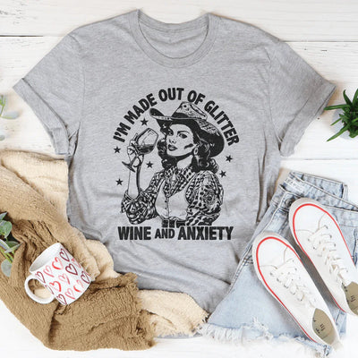 Glitter Wine and Anxiety T-Shirt
