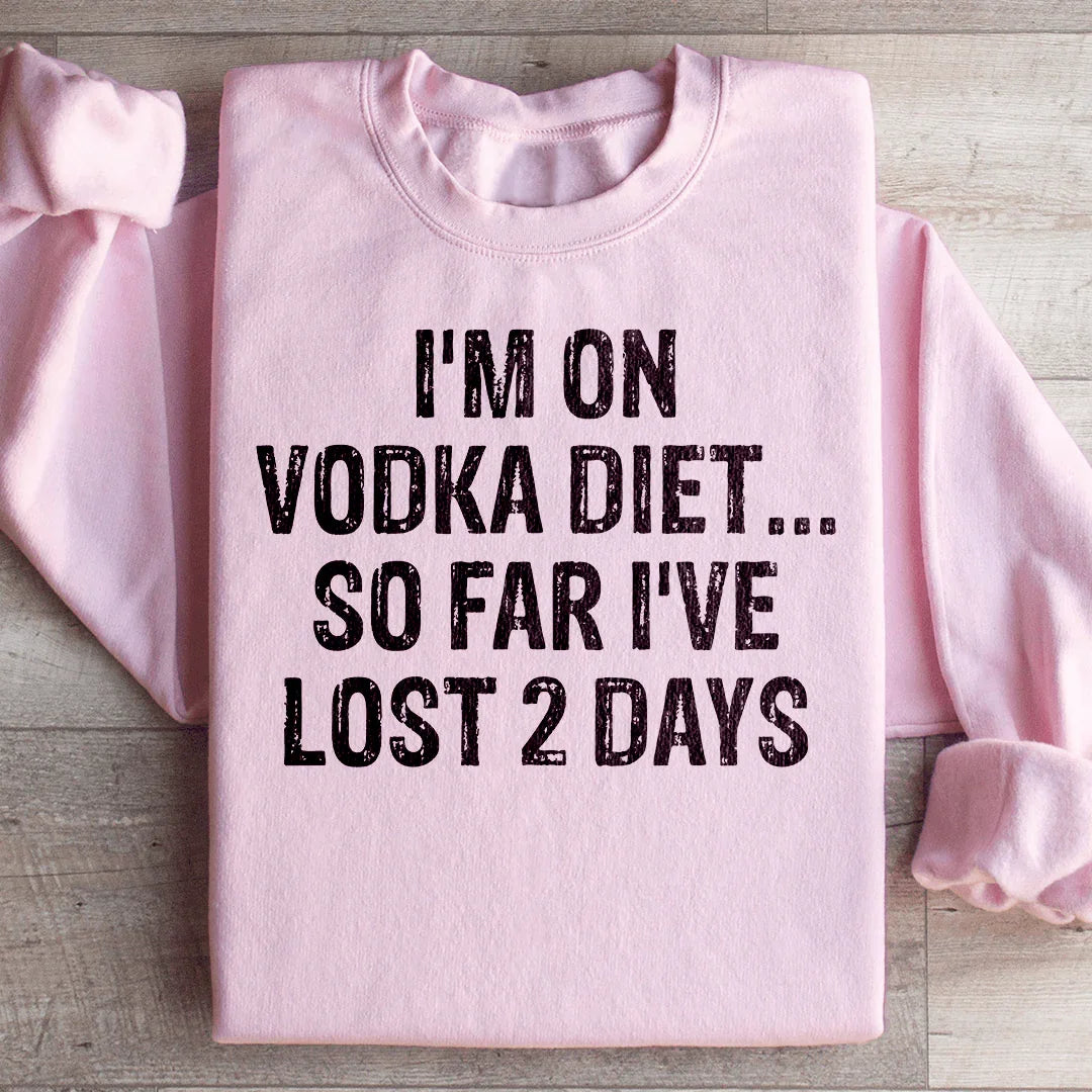 Sweatshirt "Je suis au régime vodka"
