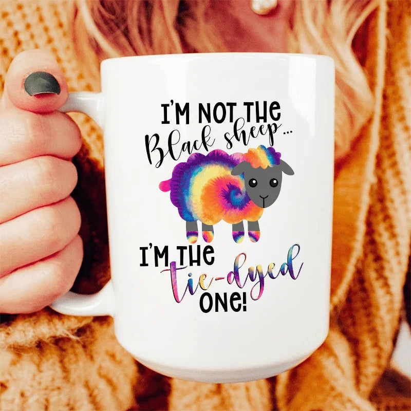 Taza de cerámica "Soy la oveja teñida" de 15 oz