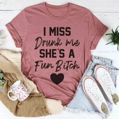 Camiseta "Echo de menos a Drunk Me"
