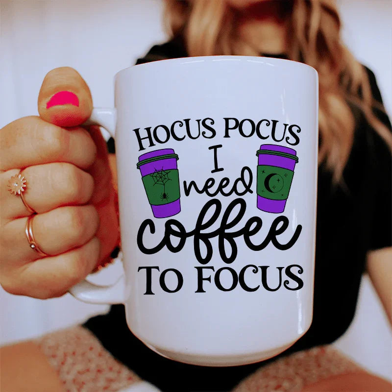 Necesito Café Para Concentrarme Taza Cerámica 15 oz