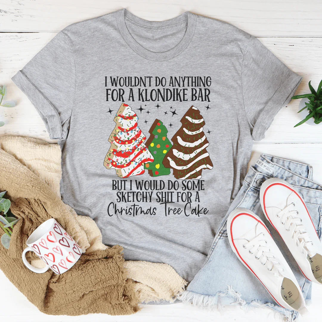 Christmas Tree Cake Tee - Fun & Comfortable