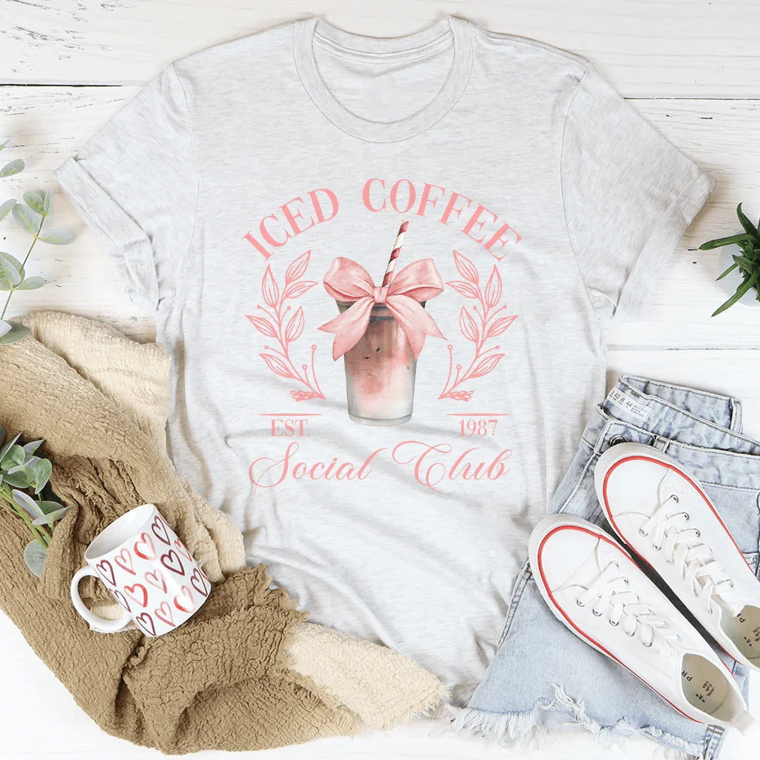 Camiseta del club social de café helado