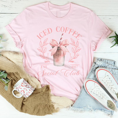 Camiseta del club social de café helado