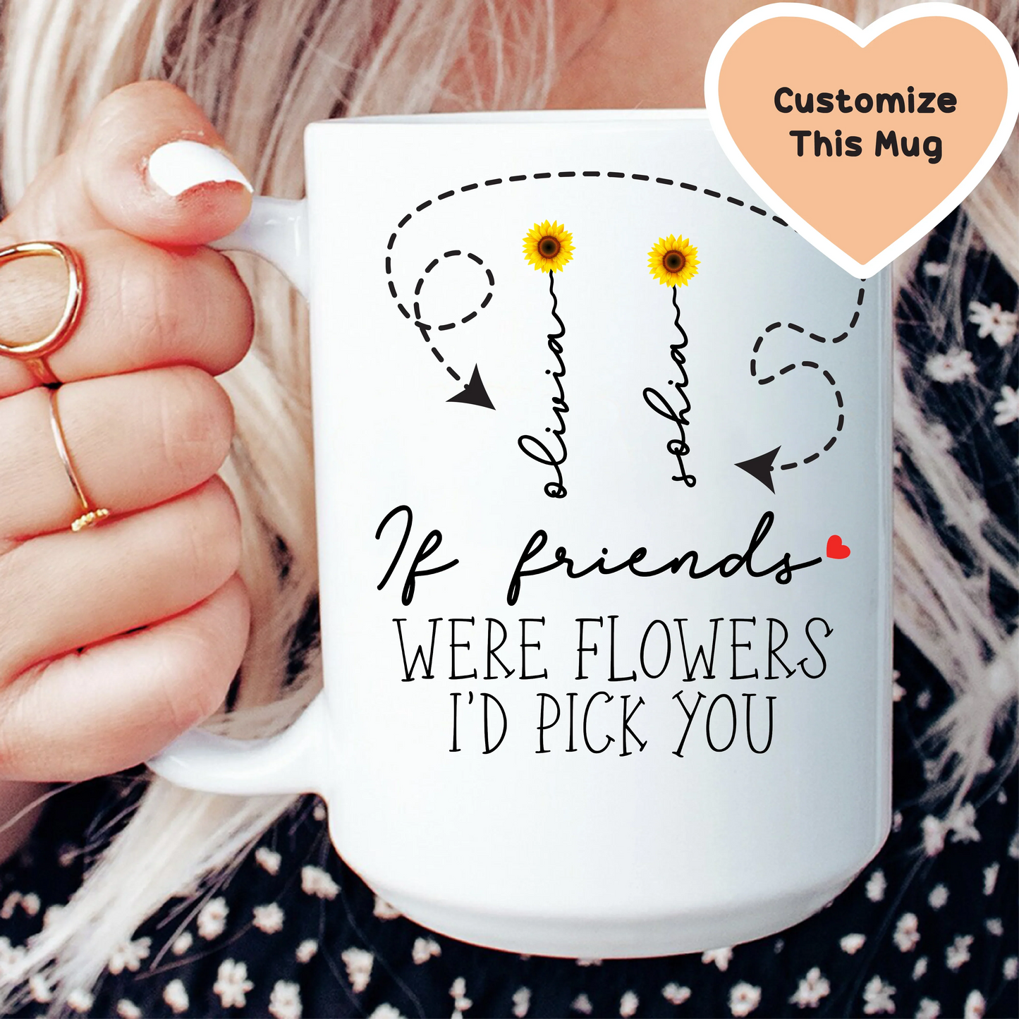If Friends Were Flowers I'd Pick You Custom Mug