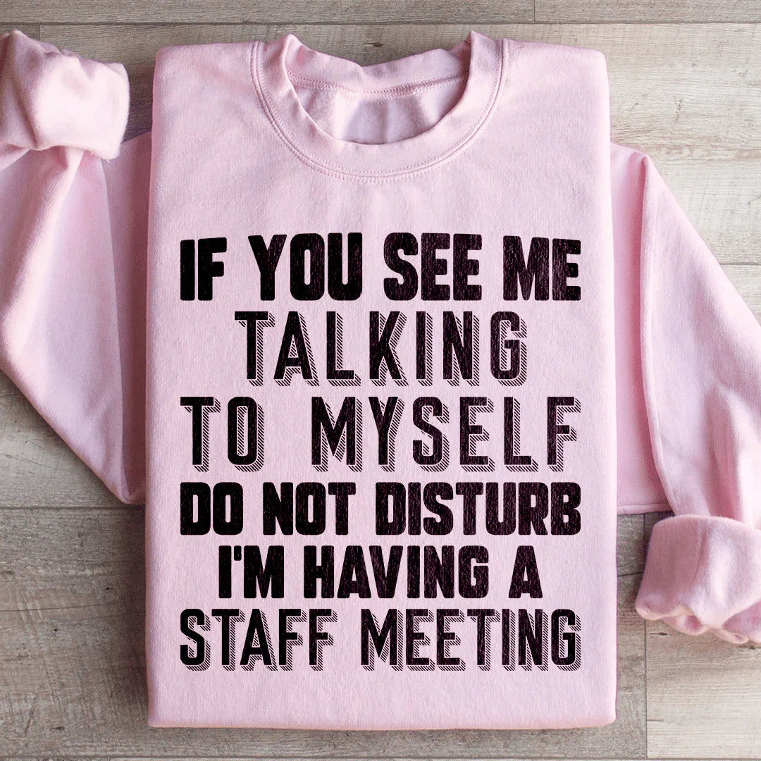 If You See Me Talking To Myself Sweatshirt