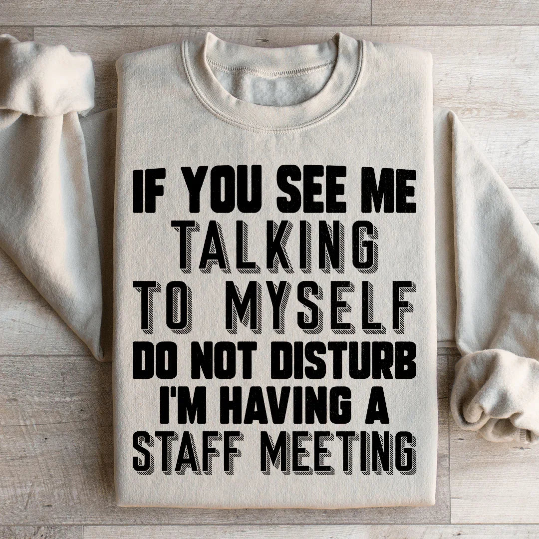 If You See Me Talking To Myself Sweatshirt