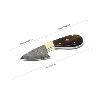 Premium Handmade Damascus Skinner Knife for Outdoor Adventures - Korvel