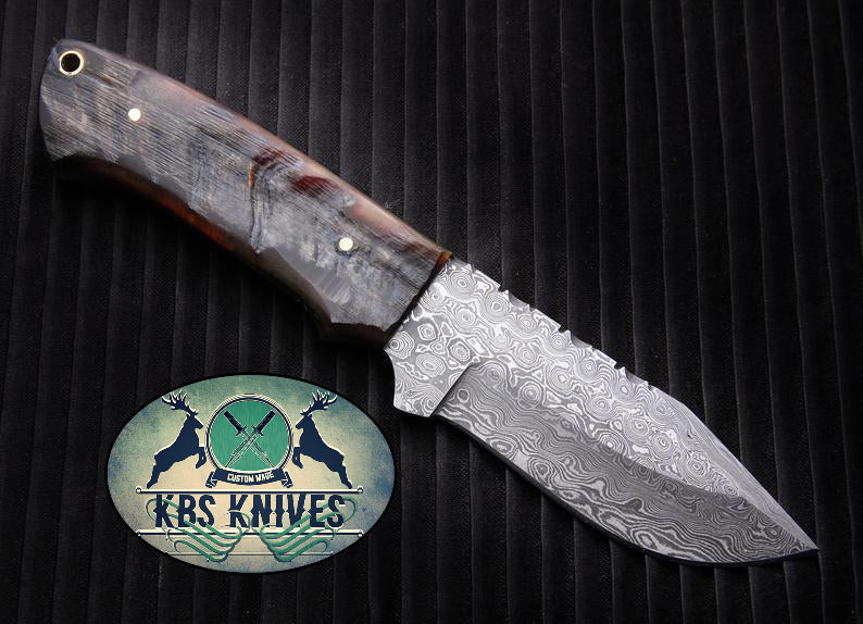 Premium Handmade Damascus Steel Skinning Knife - Korvel