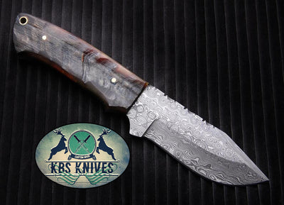 Premium Handmade Damascus Steel Skinning Knife - Korvel