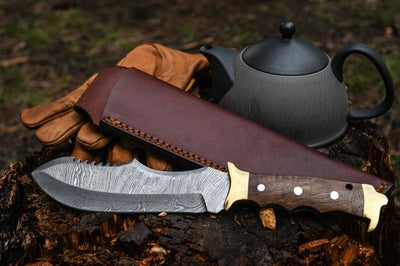 Artisan Crafted Damascus Steel Hunting Knife - Korvel