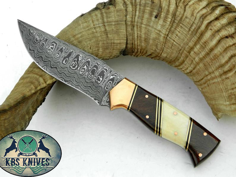 Premium Custom Damascus Steel Hunting Knife - Korvel