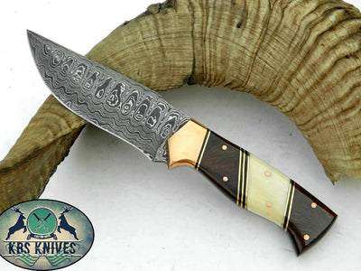 Premium Custom Damascus Steel Hunting Knife - Korvel