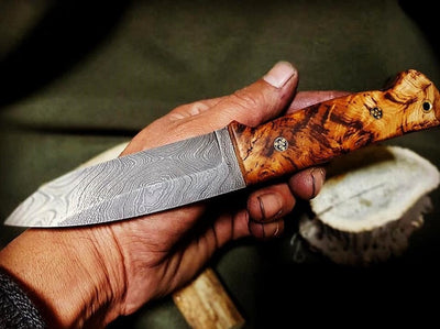 Premium Damascus Steel Bushcraft Knife for Outdoor Adventures - Korvel