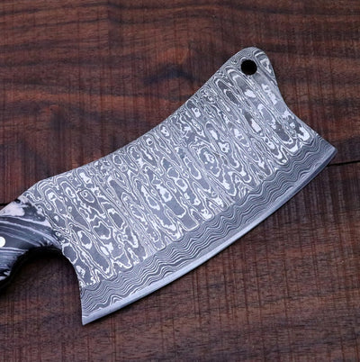 Artisan Crafted Damascus Steel Cleaver Knife - Korvel
