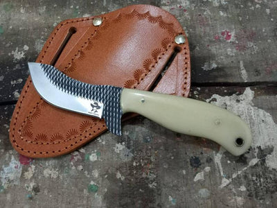 Premium Custom Rasp Tool Steel Skinning Knife - Korvel