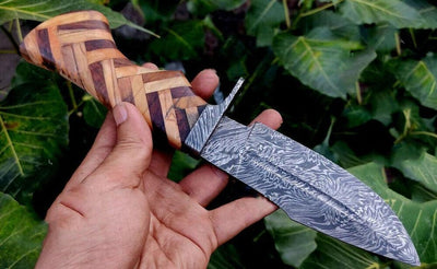 Premium Damascus Steel Wild Hunter Knife - Custom Handmade - Korvel