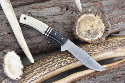 Premium Custom Damascus Steel Clip Point Hunting Knife - Korvel