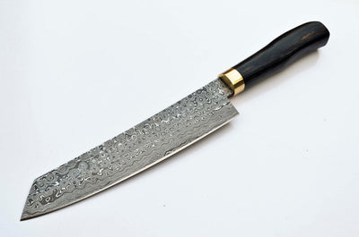 Artisan Crafted Raindrop Pattern Damascus Chef Knife - Korvel
