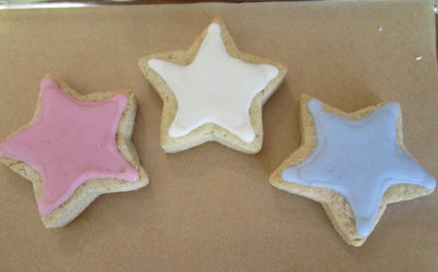 Galletas de Azúcar en Forma de Estrella - Sin Gluten y Veganas, Rojo Blanco Azul