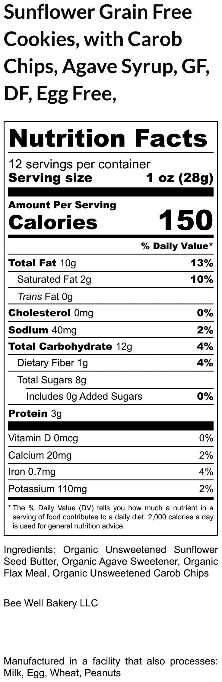 Biscuits biologiques sans céréales - Friandises sans gluten et sans noix