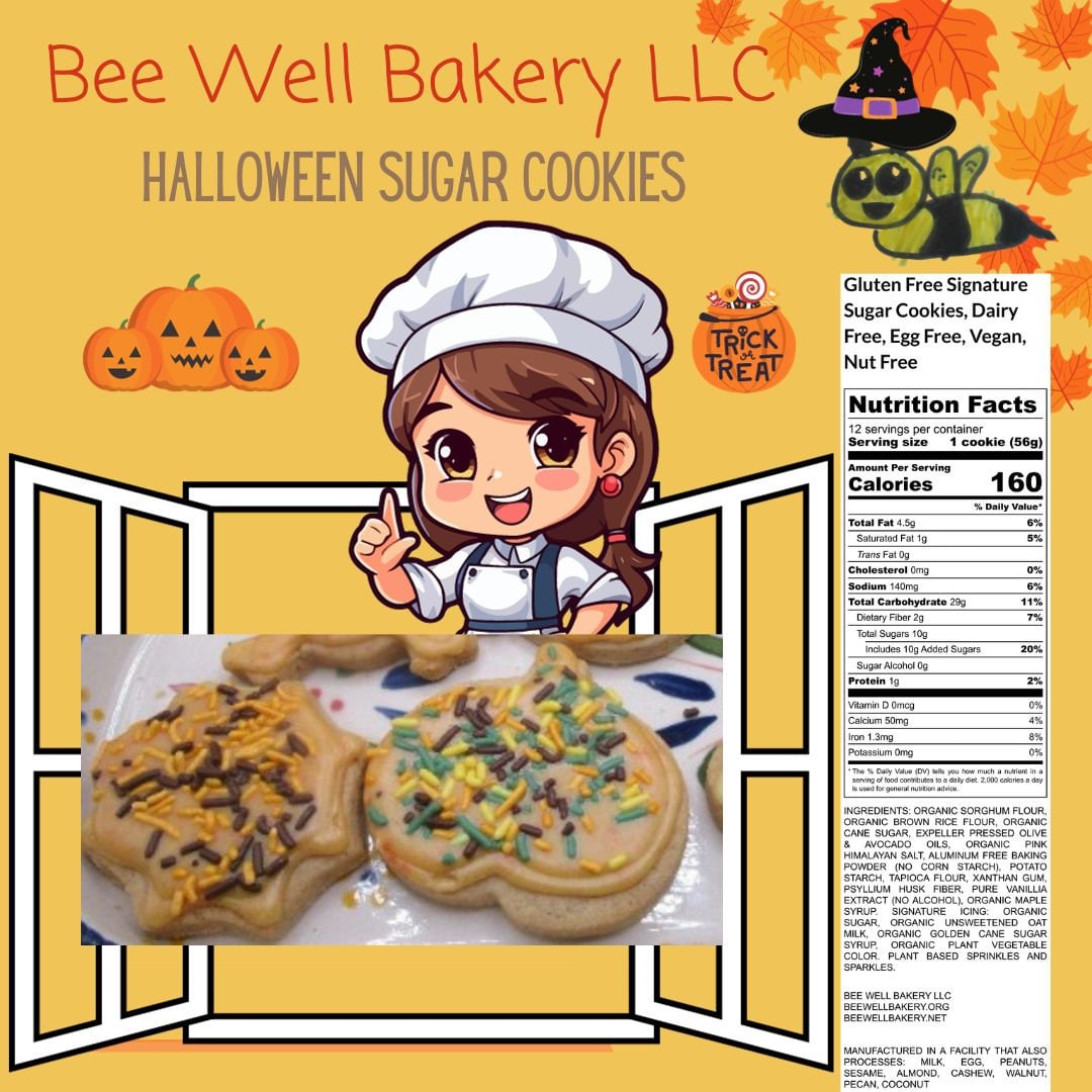 Biscuits Sucre d'Halloween - Treats Sans Gluten et Végans