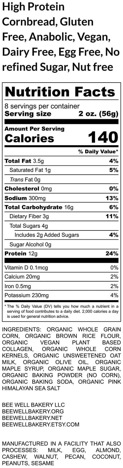 Premium Gluten-Free High Protein Cornbread Muffins