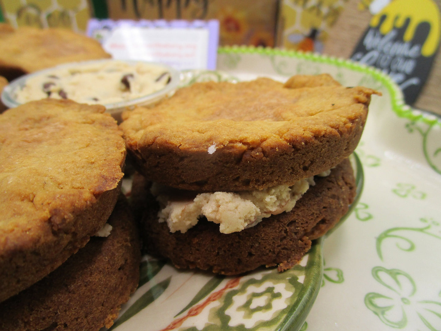 Sandwich de biscuits cannoli sans gluten premium - Végétalien et sans sucre
