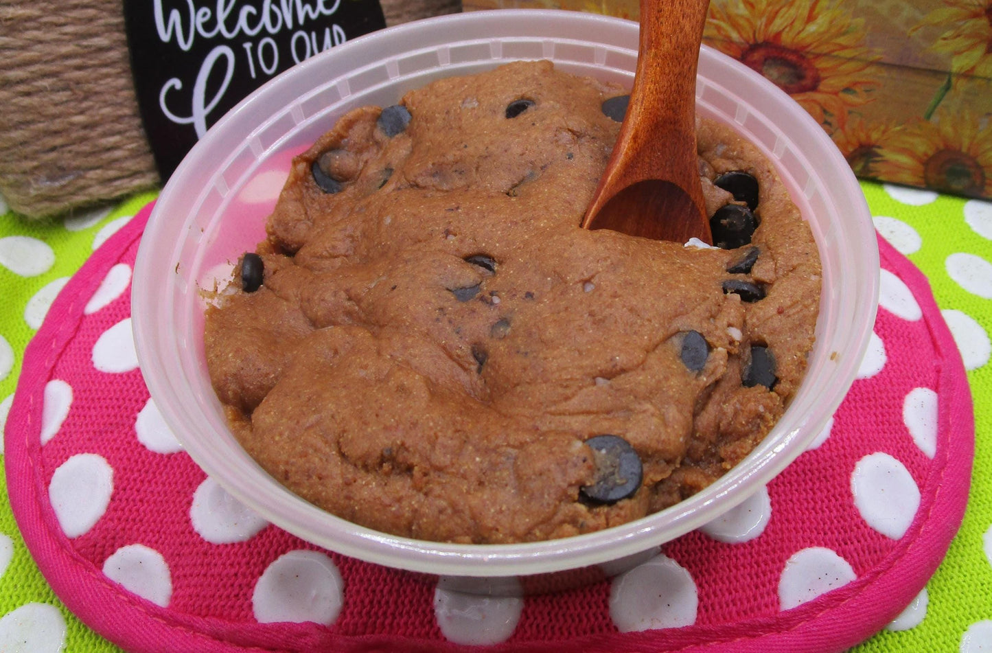 Masa de Galleta Comestible AIP Paleo con Chips de Algarrobo