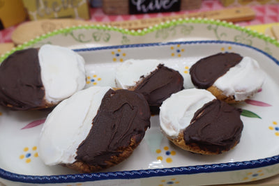 High Protein Black & White Cookies - Vegan & Gluten Free