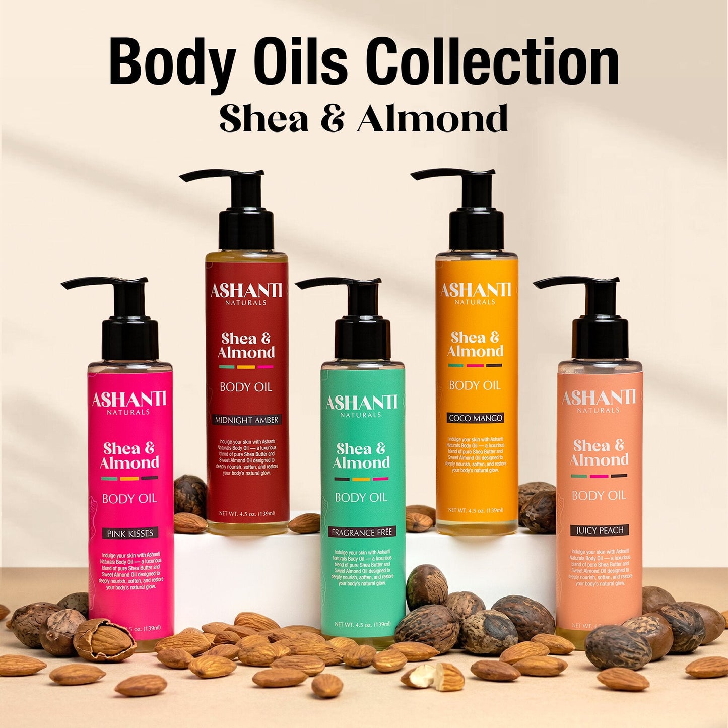 ASHANTI NATURALS Shea & Sweet Almond Body Oil - Coco Mango