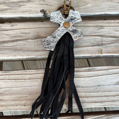 Cowhide Cross Keychain - Korvel