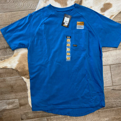 Ariat Men's Rebar Deep Water Blue Tee - Korvel