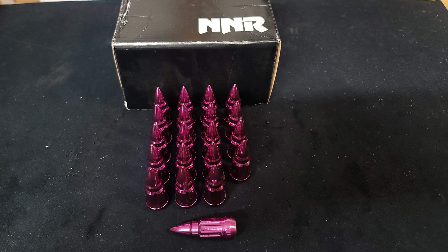 NNR Steel Close Ended Lug Nuts with Bullet Spike - 20pcs