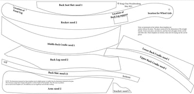 Adirondack Style Rocking Chair Templates - PDF Download