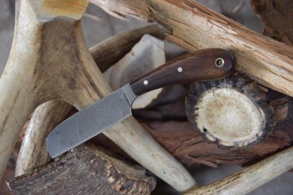 Artisan Crafted Damascus Steel Bull Cutter Knife - Korvel