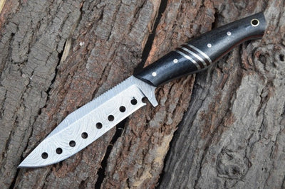Premium Custom Damascus Steel Clip Point Hunting Knife - Korvel