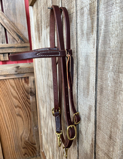 Premium Hot Oil Browband Headstall with Snaps - Korvel