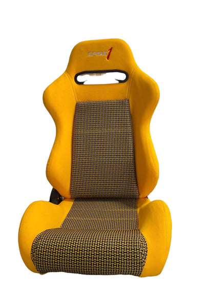 SPDZ1 Canary SR3 Racing Seats - Yellow Cloth/Kevlar Mesh