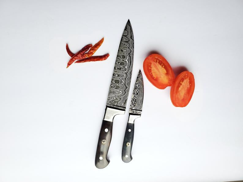 Premium Handmade Damascus Steel Chef Knife Set - Korvel