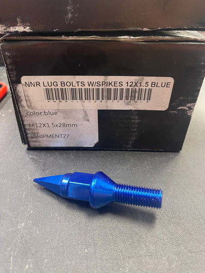 NNR 12x1.5 Lug Bolt with Spikes - Blue