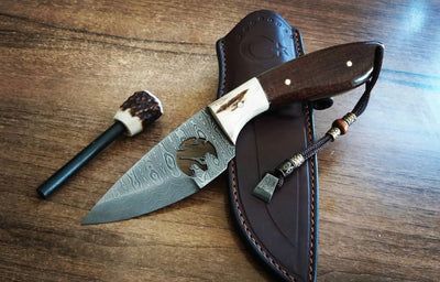 Premium Handcrafted Damascus Steel Hunting Knife - Korvel