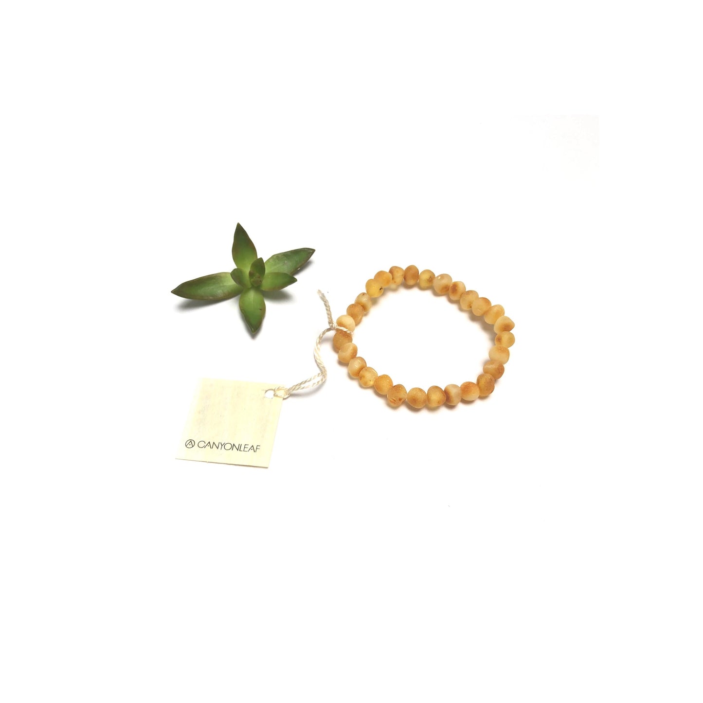 Pulsera de Ámbar Báltico Crudo de Miel para Adultos