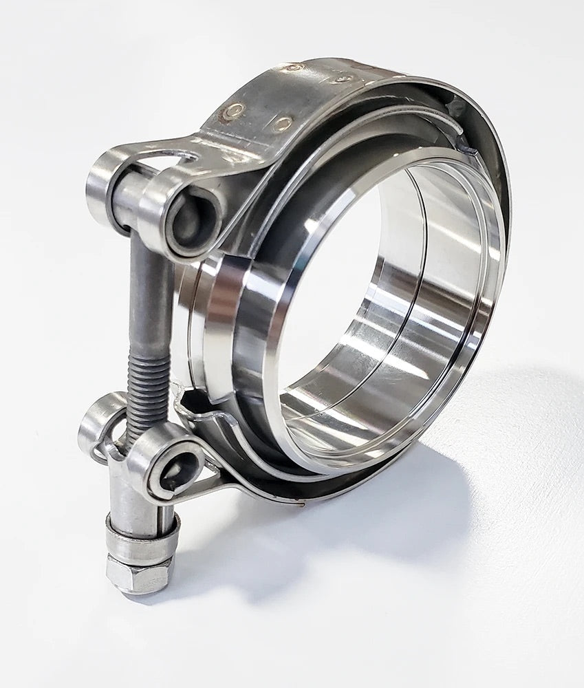 Premium 2.5" V-Band Assembly with Male/Female Flanges - 304 Stainless Steel Clamp - Korvel