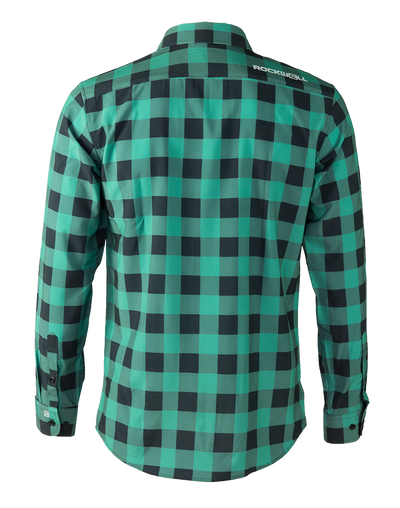 Titan Performance Shirt - Black/Green Plaid Long Sleeve - Korvel